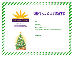 image of a Gift Certificate celebrating Christmas
